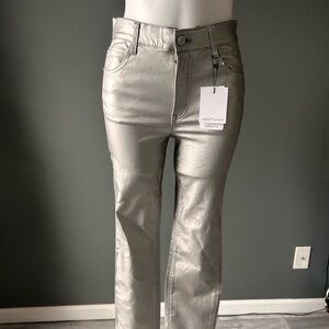 Gibson Latimer Faux Leather Silver Pants